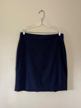 Banana Republic Womens Size 12 Navy Blue Pencil Skirt Side Zip Career Wear